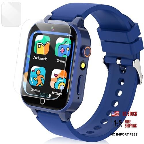 Blue Kids’ Smart Watch – 26 Games Watches – Blue for Ages 5-12
