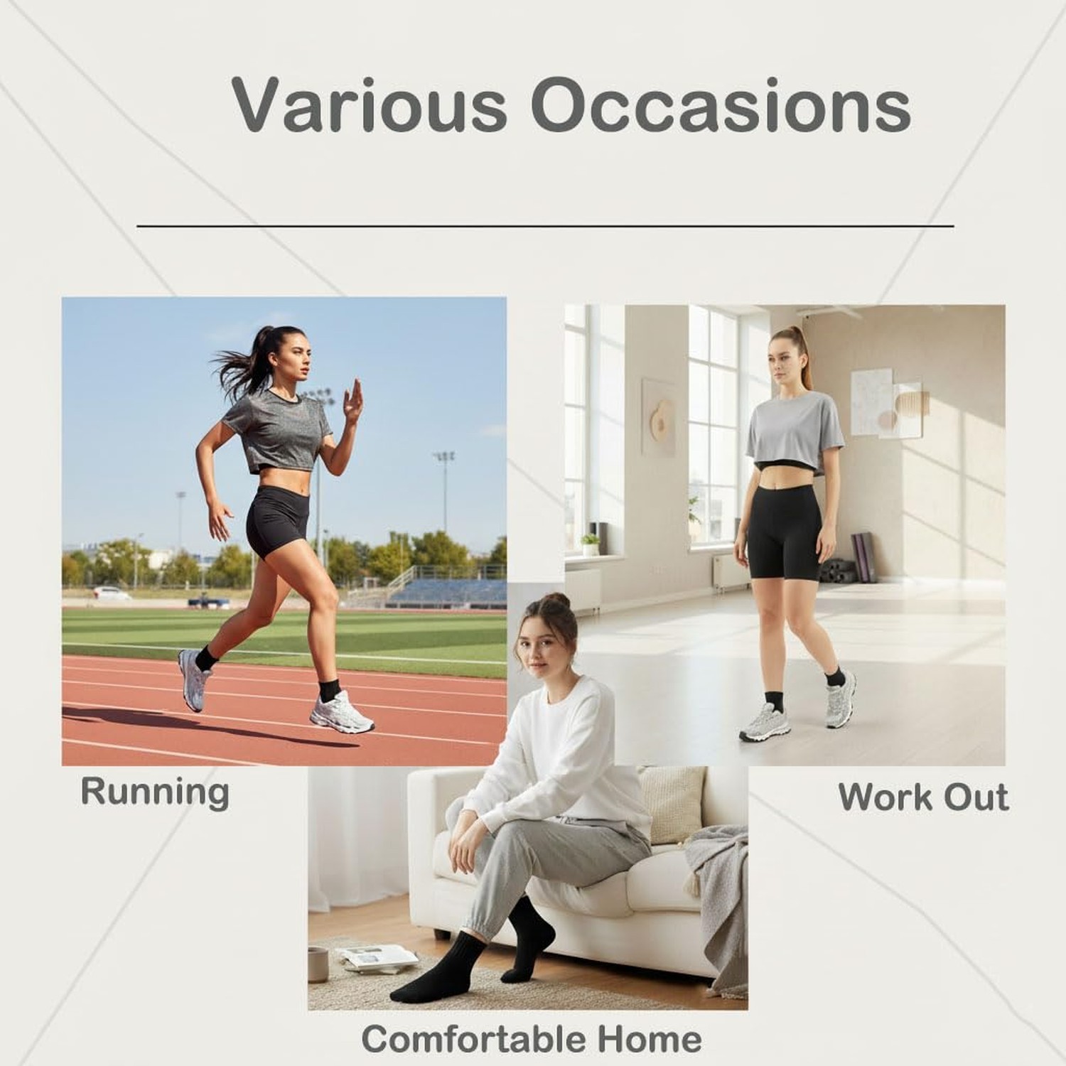 White Women Ankle Socks: Athletic Cotton Cushioned for Sports – Seamless & Ar…