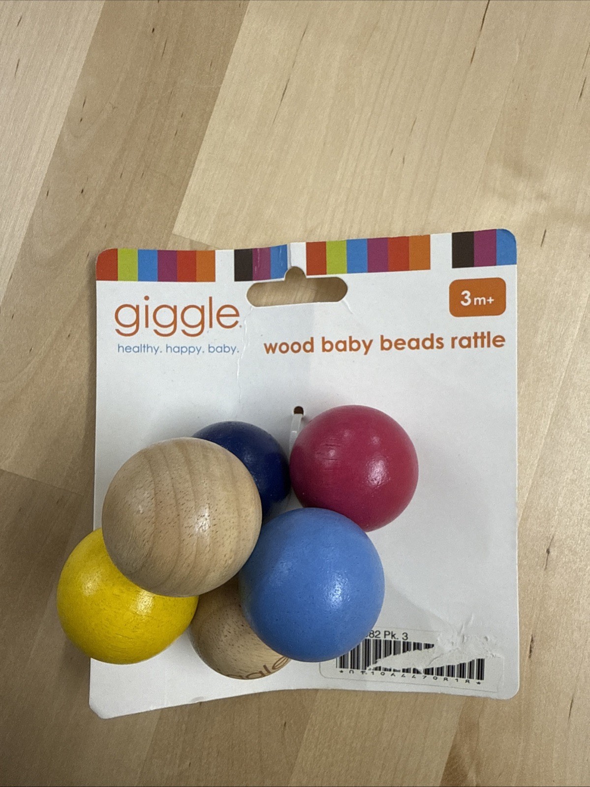 Manhattan Toy Colorful Classic Baby Wood Rattle, Teether Toy