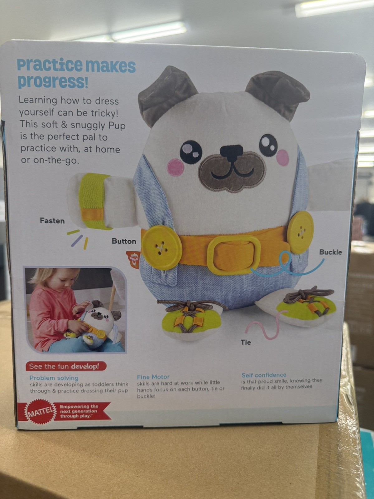 Fisher Price Pets Learn To Dress pup kids plush toy 2yrs+