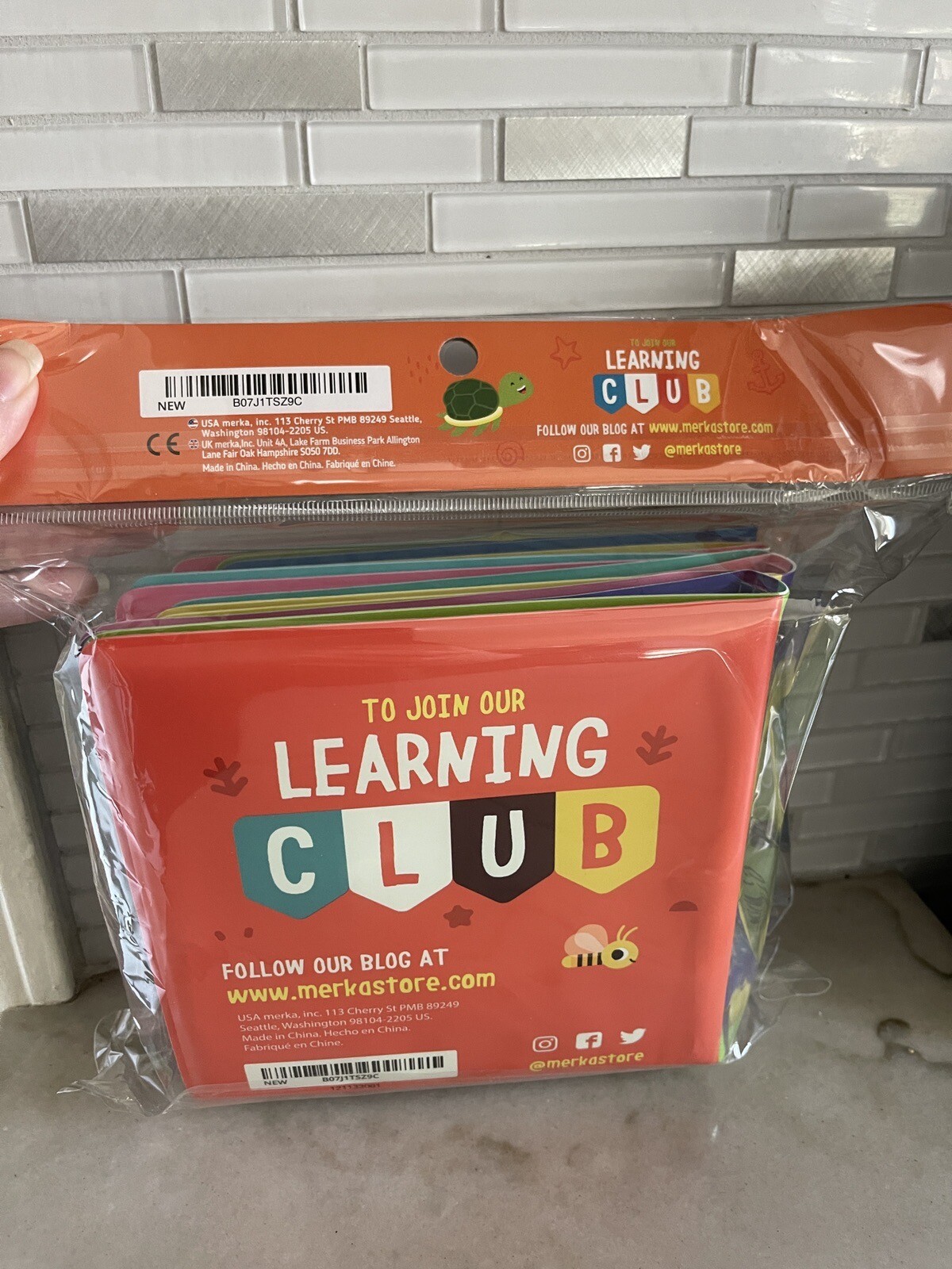 Merka Bath Time Learning Bundle Bath Books Set Of 4 Share Clean Up Listen