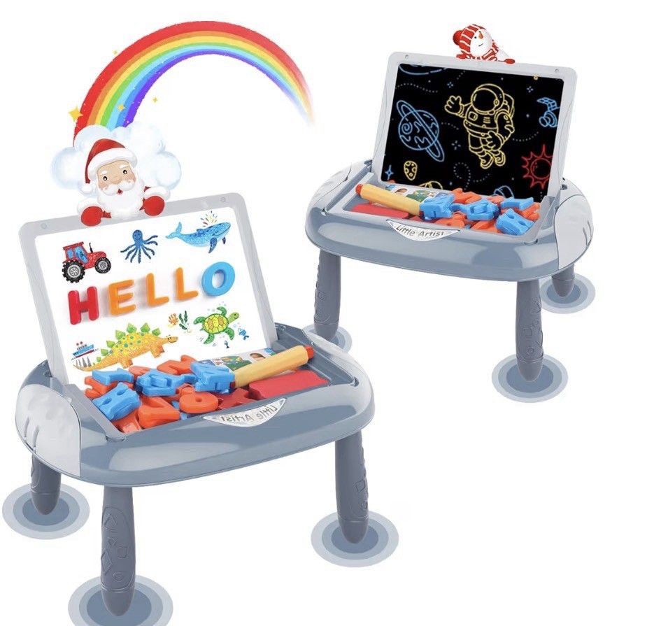 New Toddler Writing Board with Letters, Numbers, Chalk Brush, Marker Pen, Chalk