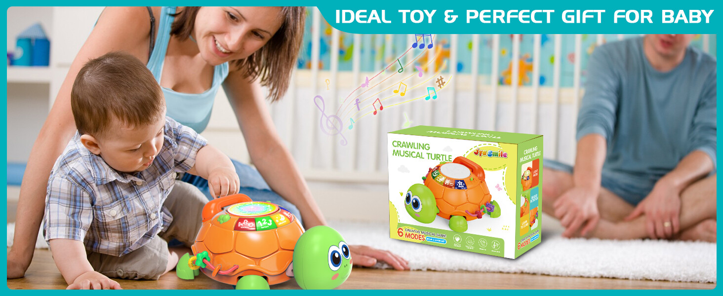 Baby Toy 6 to 12 Months – Musical Turtle Crawling Early Learning Educational Toy
