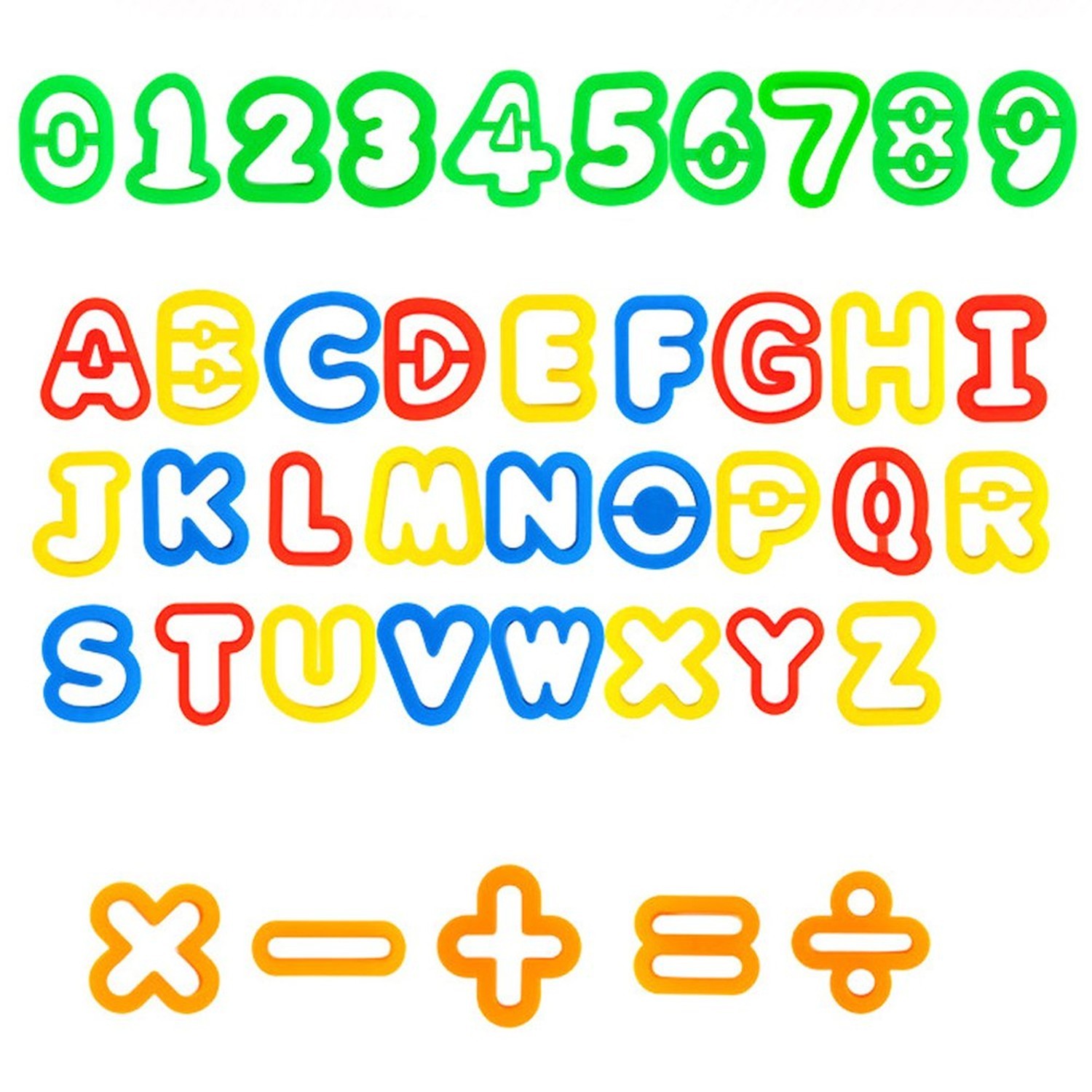 Alphabet & Numbers Dough Cutter Kit,1.5″- 2″,Set of 41