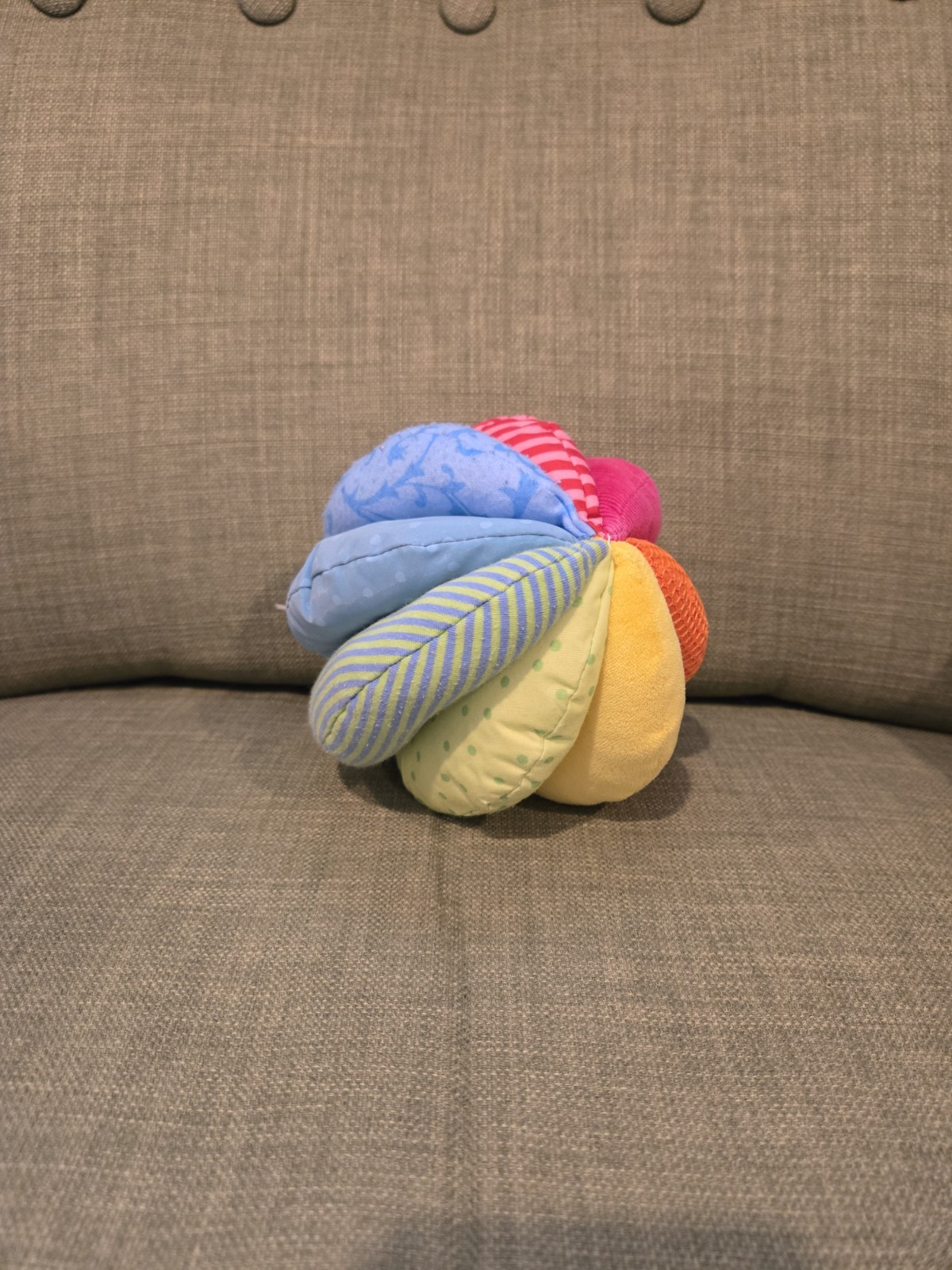 HABA Rainbow Fabric Baby Ball Plush Sensory Toy for Babies Multicolor & Texture