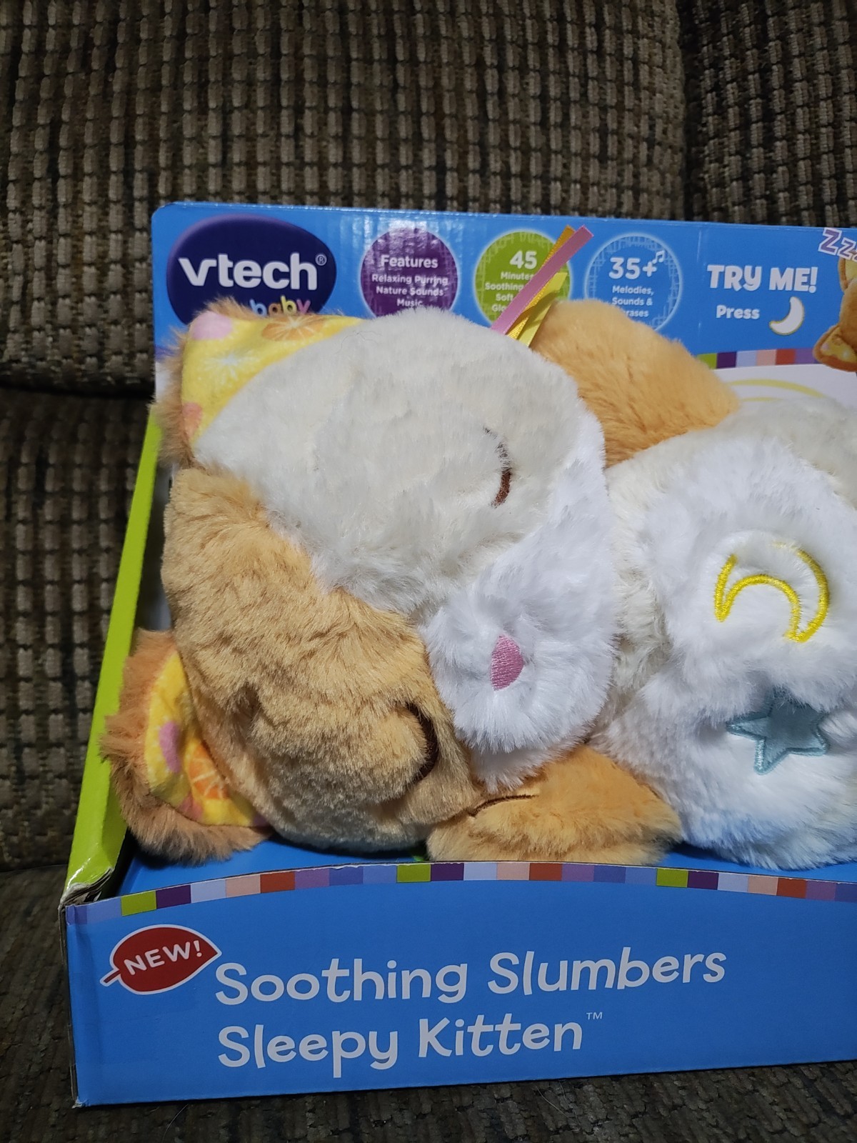 Vtech Baby Soothing Slumbers Sleepy Kitty Relax Self Soothe Rhythmic 35+ Sounds