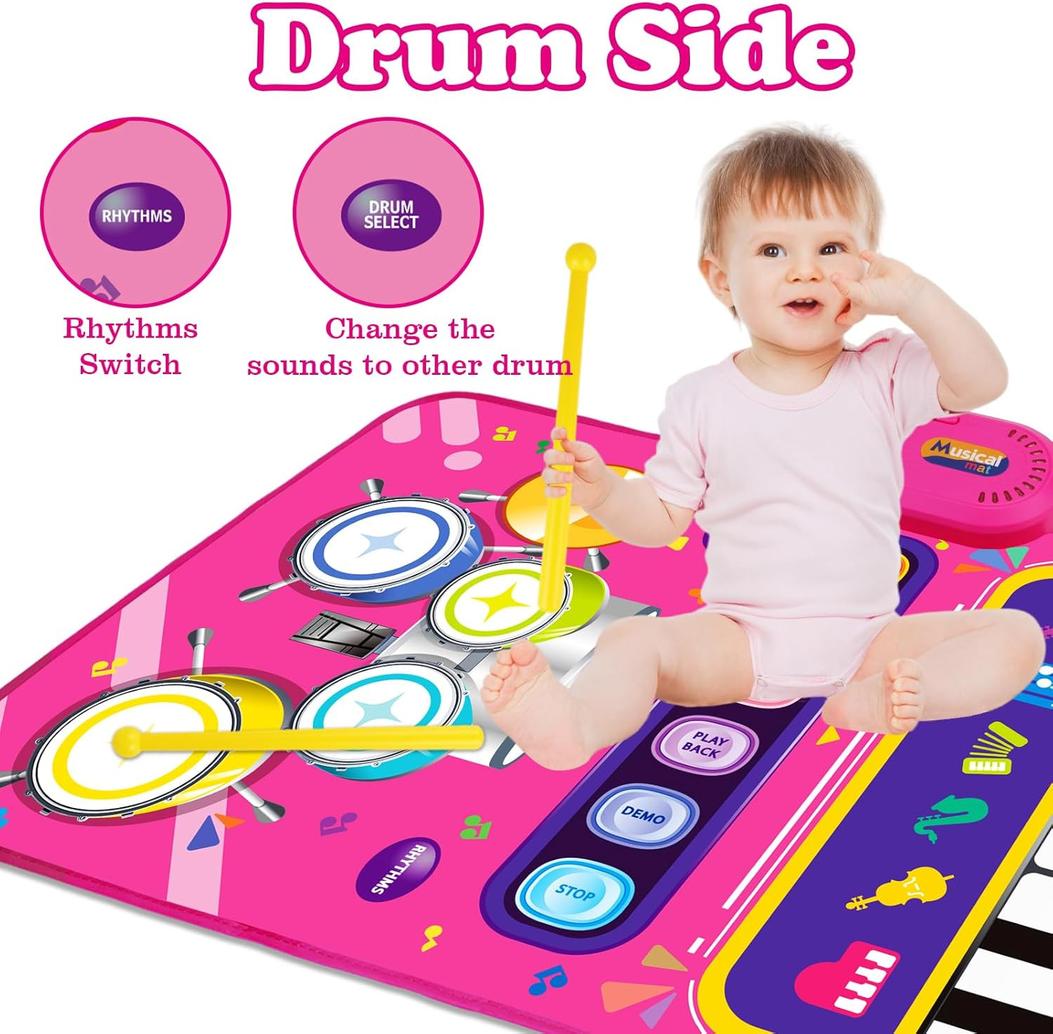 Toys for 1 Year Old Girl Gifts: Baby Pia Mat Toddler Toys Age 1-2 – 2 in 1 Pia D
