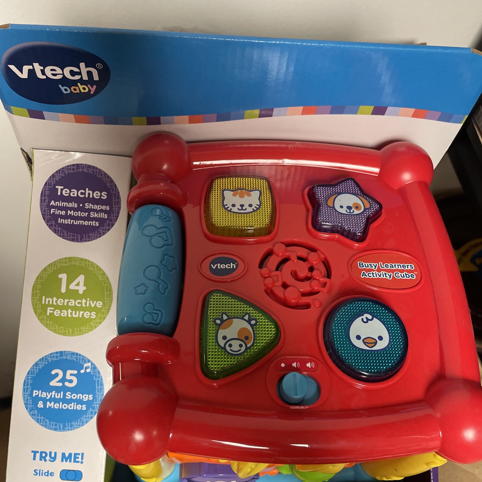VTech Busy Learners Activity Cube, Purple or Red