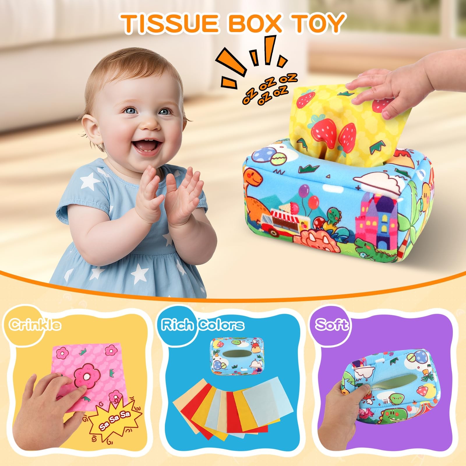 Montessori Toys for Babies 6-12 Months, 7 in 1 Wooden Educational…