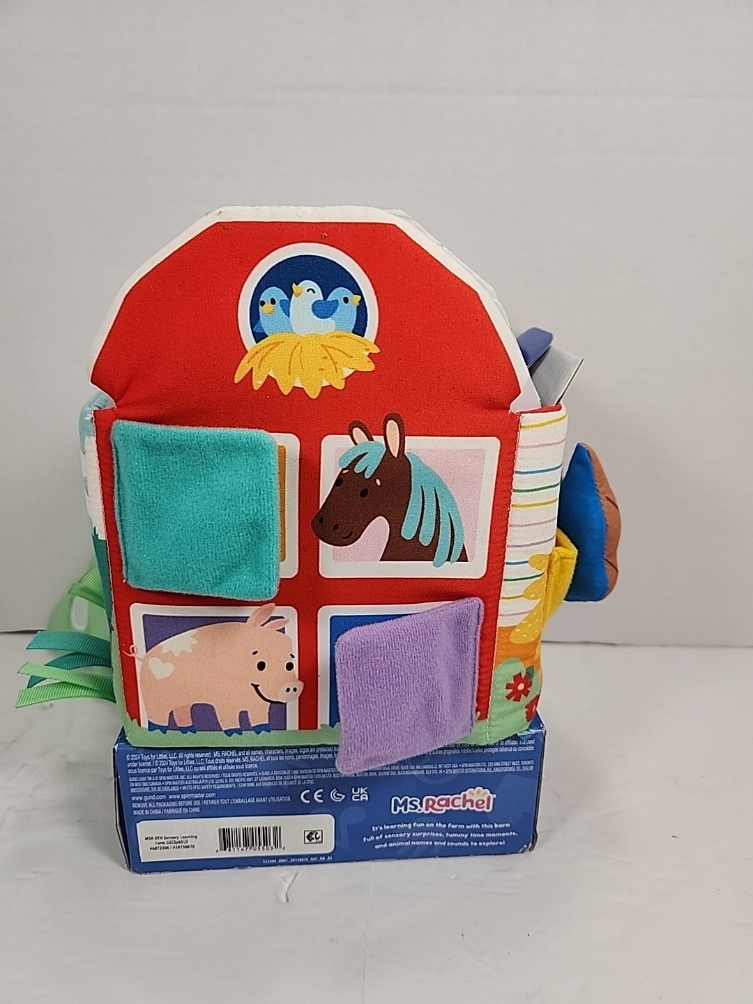 Ms. Rachel 6072306 Official Sensory Learning Plush Farm Toy – NEW