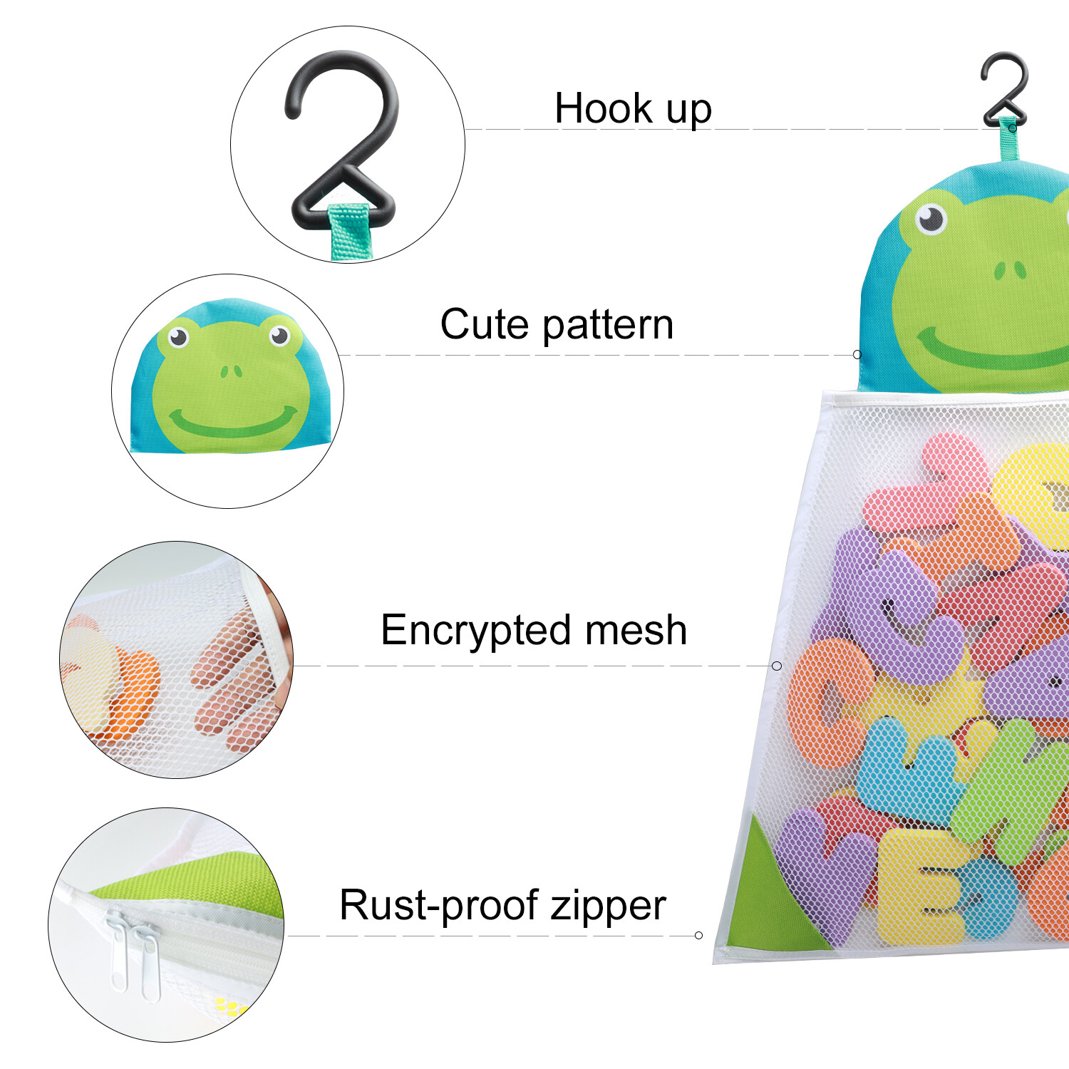 Baby Bath Toys Organizer Educational & Fun ABC Foam Letters & Numbers Alphabet