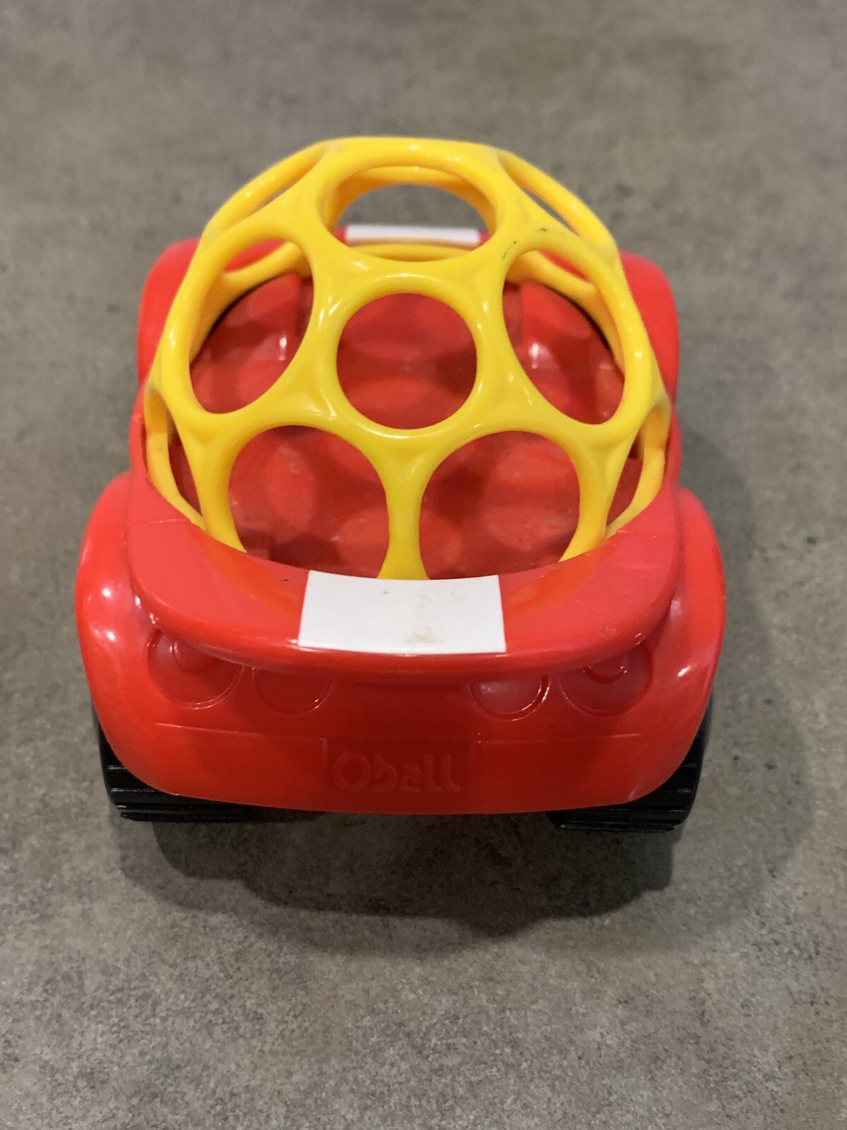 Oball Boys Red White Race Car Yellow Hand Grab Toy Kids II Go Grip