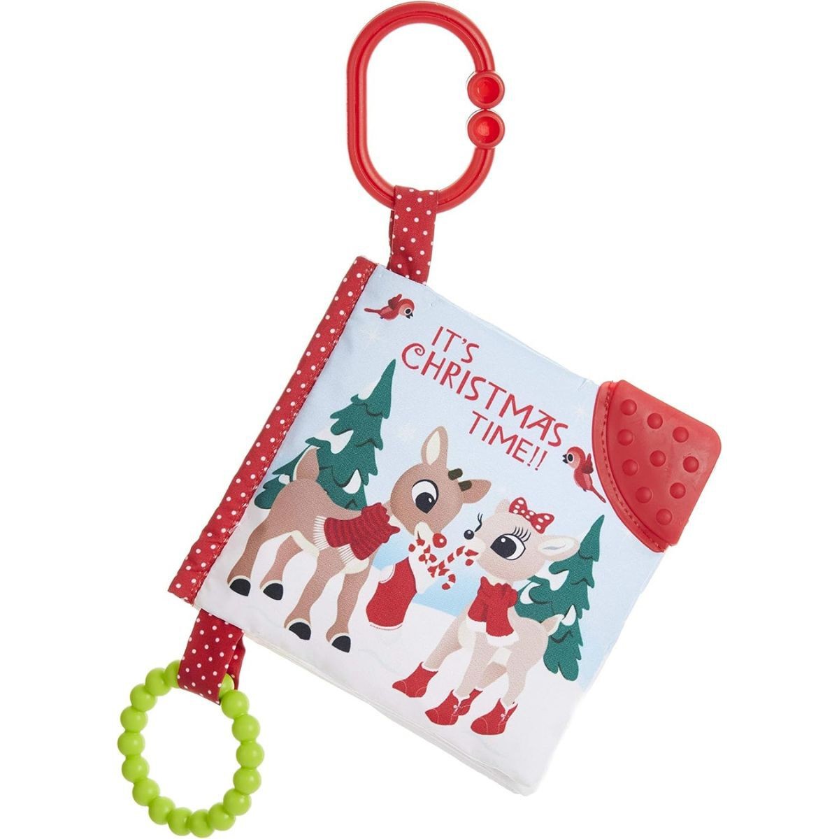Rudolph The Red-Nosed Reindeer 5″ Inch Soft Activity Teether Book Toy
