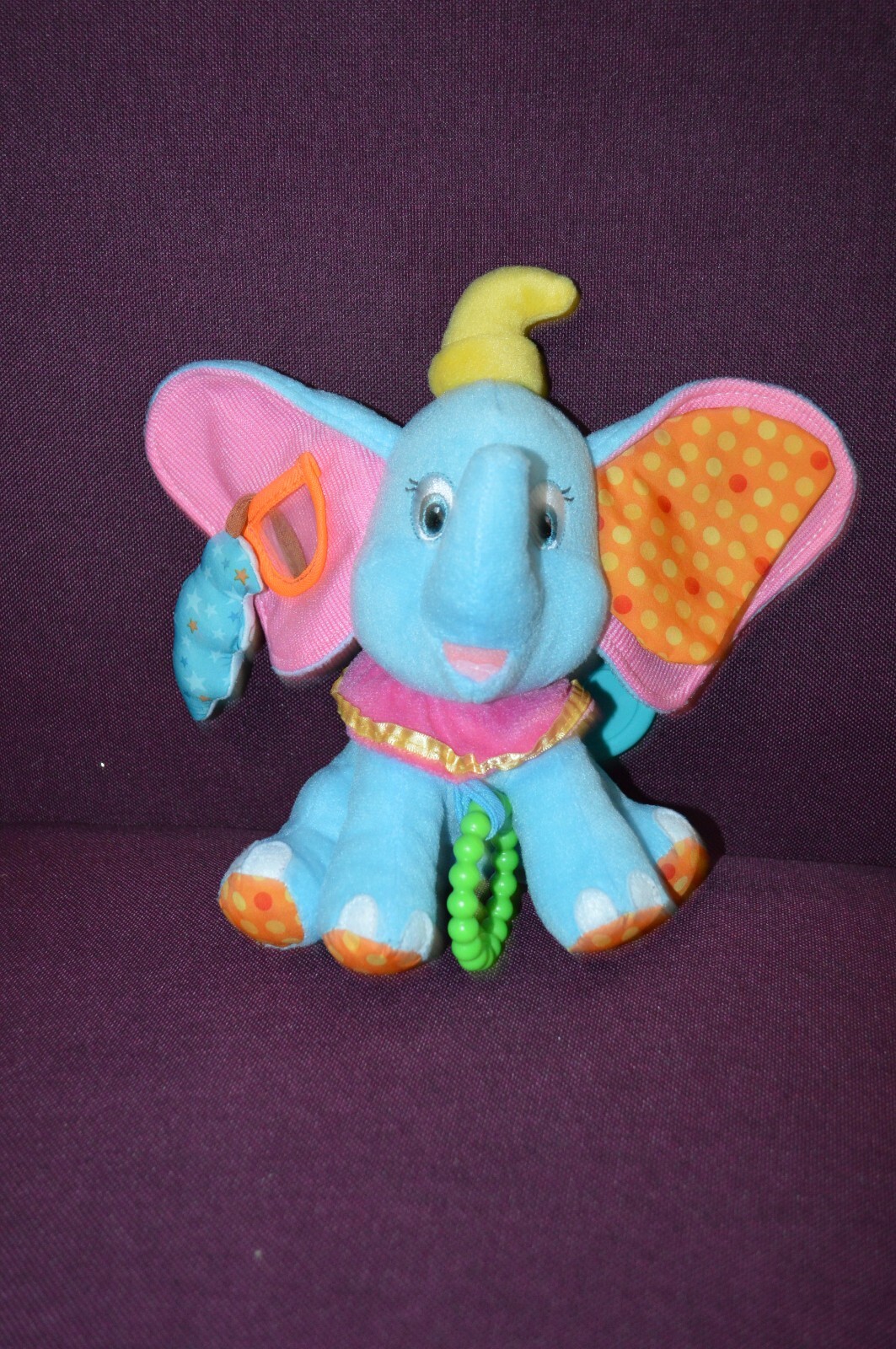 Disney Baby Dumbo the Elephant Timothy Mouse Plush activity Toy 9″ F1