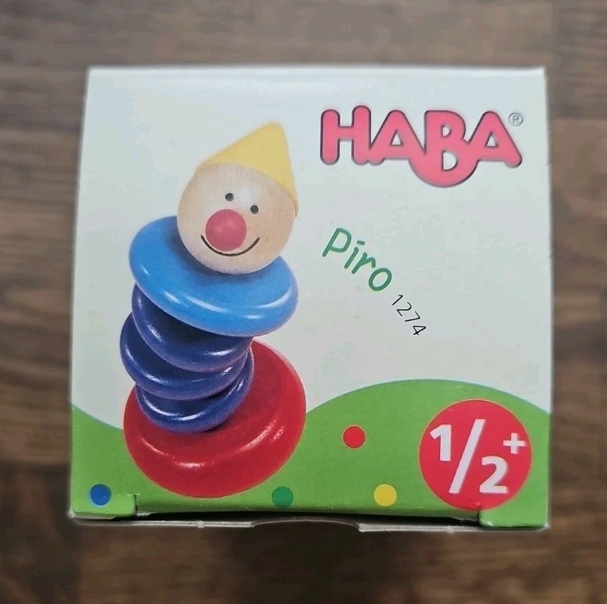 HABA Piro Wooden Grasping Toy 1274 NEW Baby Rattle Montessori Discontinued