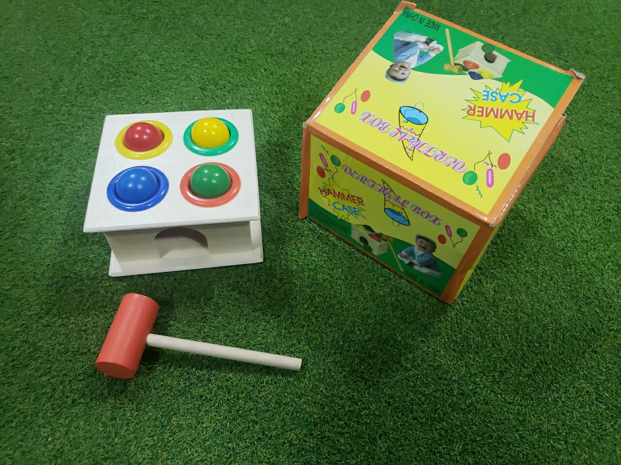 Wooden Hammer Pounding Bench Montessori Toys for Party Games Supplies Gifts