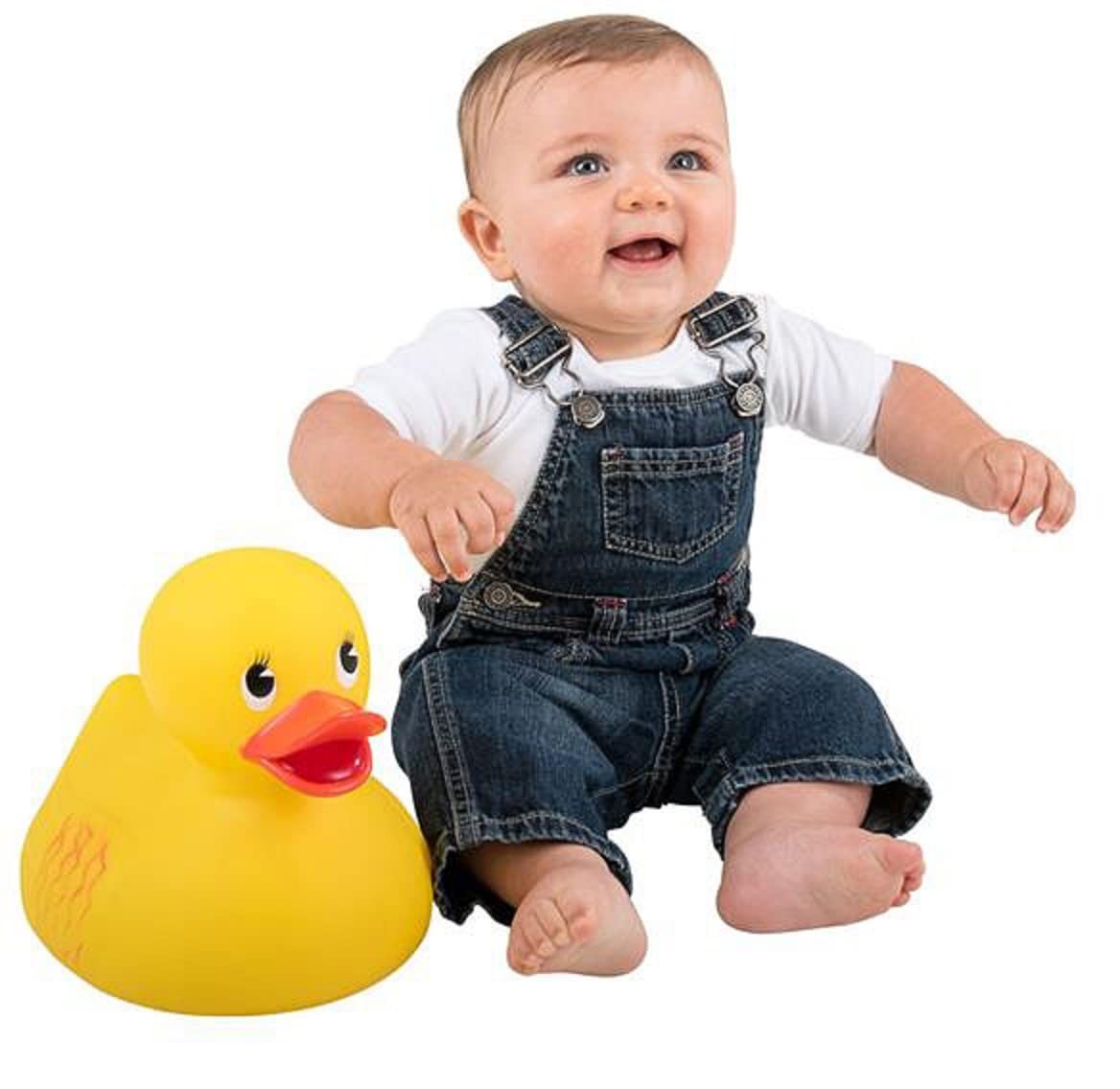 Zugar Land Jumbo Classic Yellow Rubber Ducky (10.5″) Makes Small,