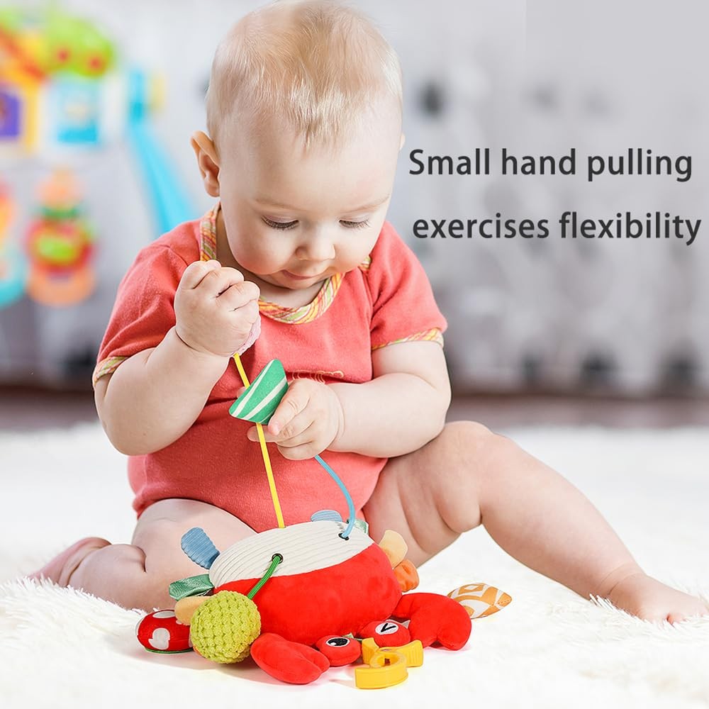 Car Seat Toys for Babies 0–12 Months – Hanging Baby Activity Toy Small, Red