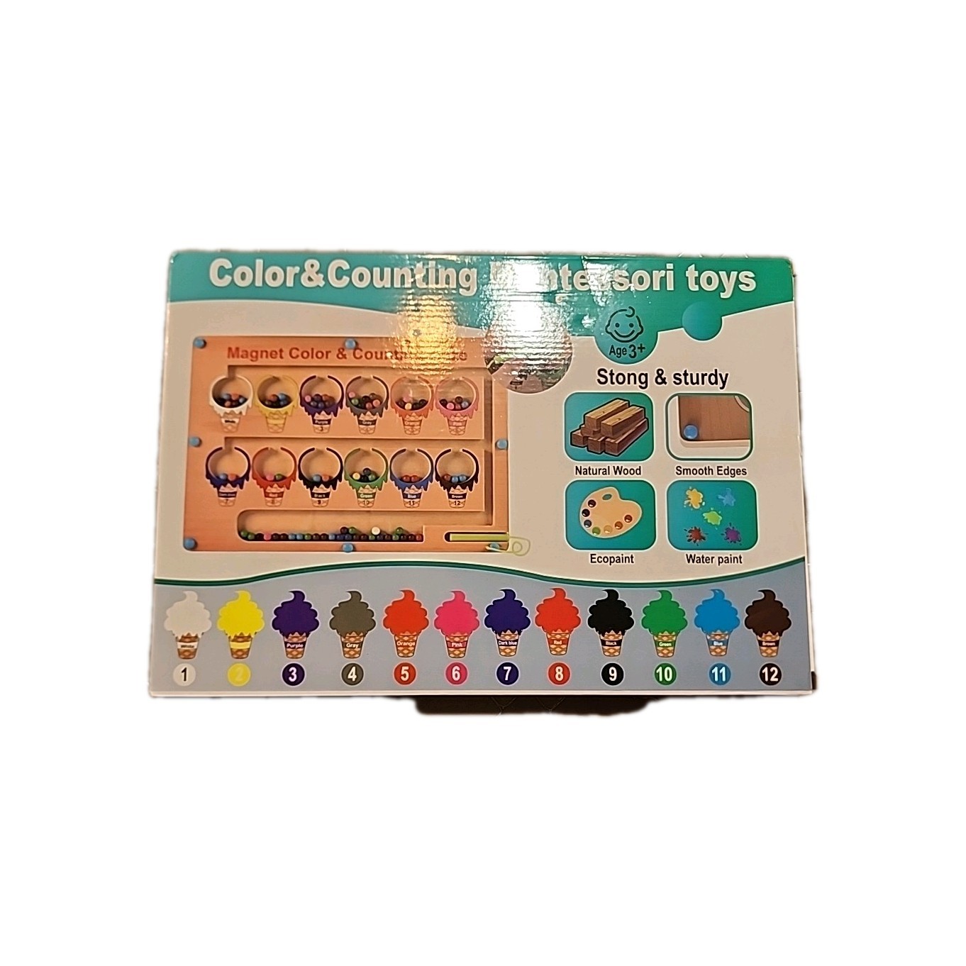 Color & Counting Montessori Toys-Wood magnet toy