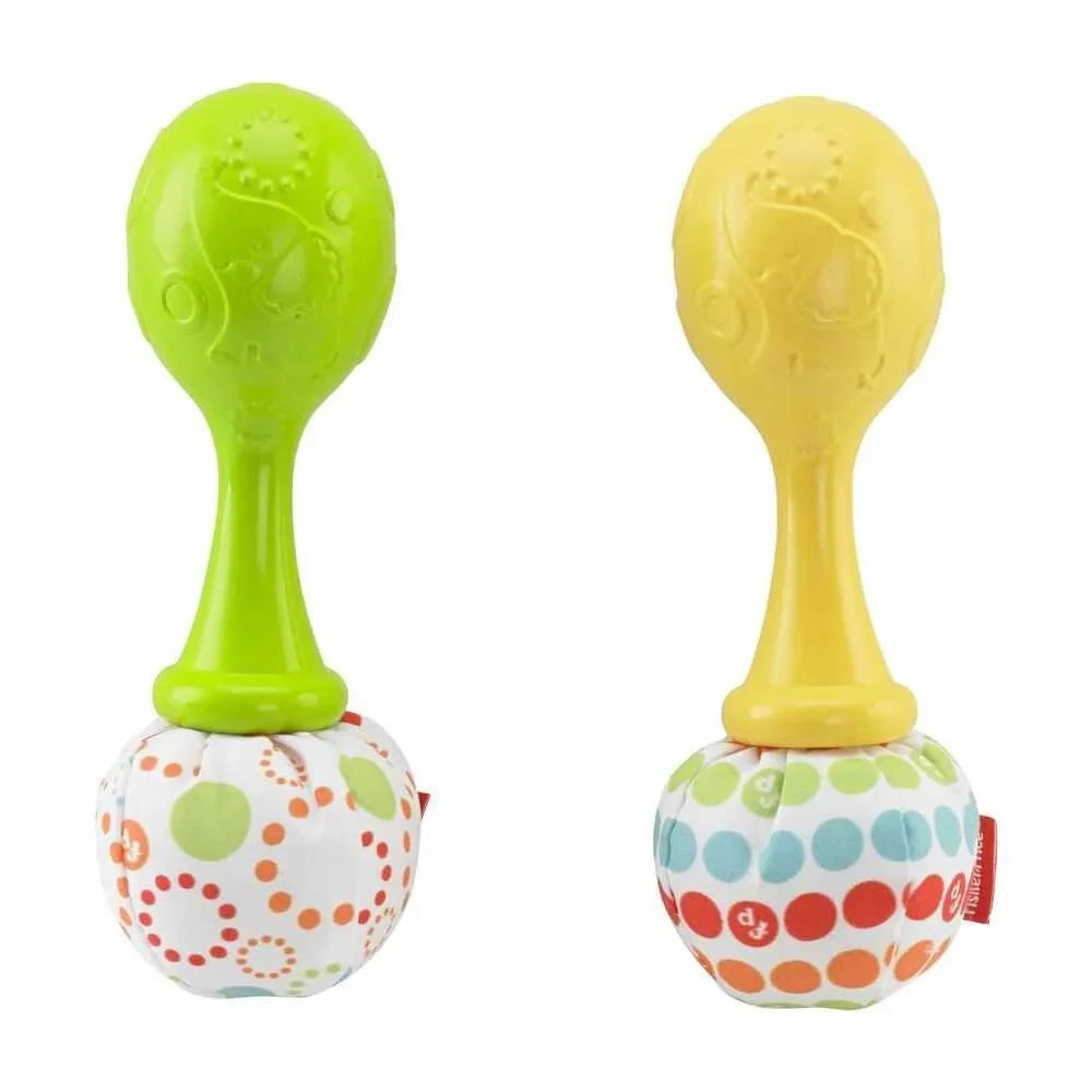 fisher-price Rattle ‘n Rock Maracas 3M+ Yellow & Green Infant Baby Toy BLT33
