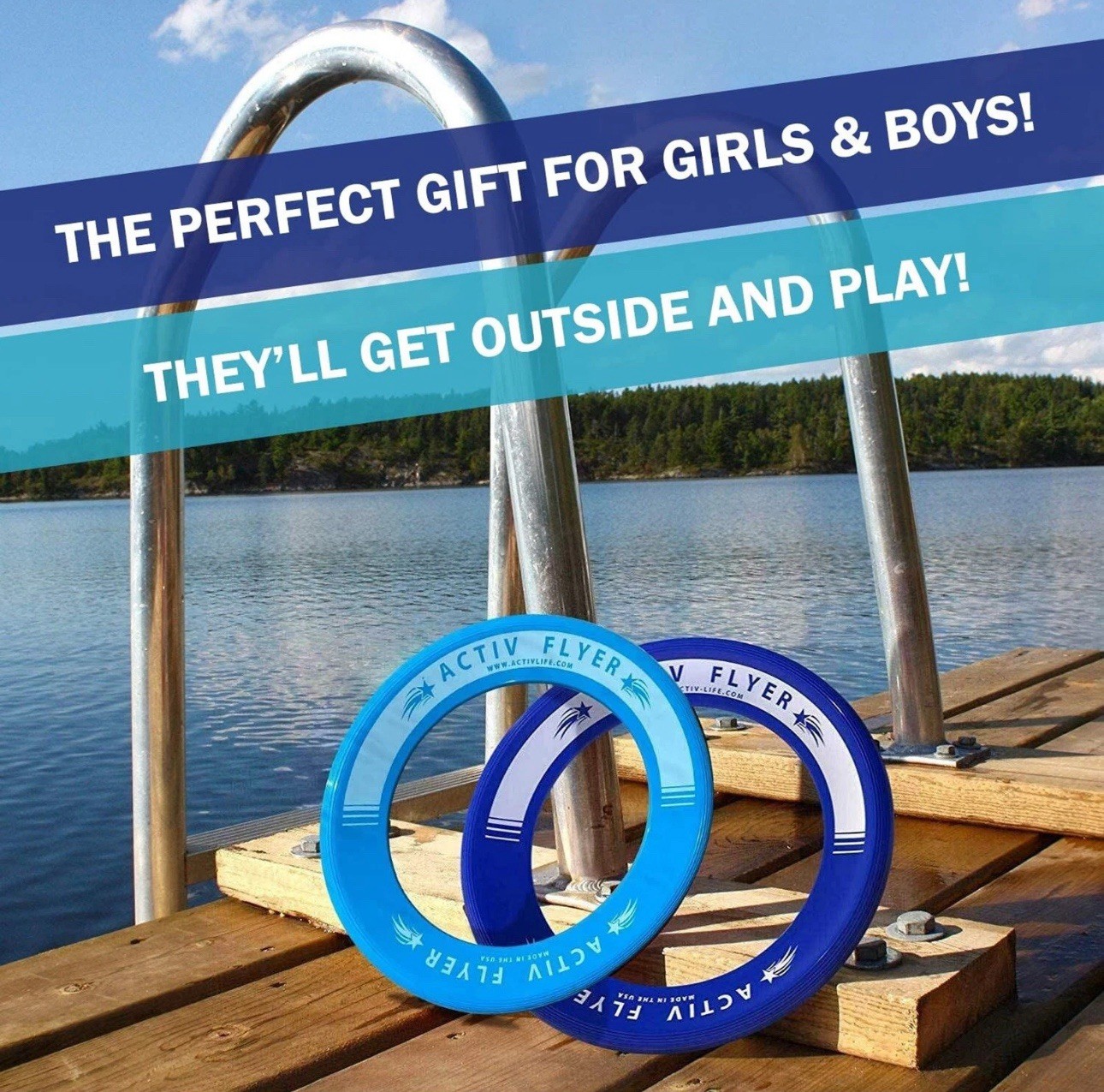 Rings for Kids Age 4-5 6-7 8-12 – Basket Stuffers – Cyan/Blue