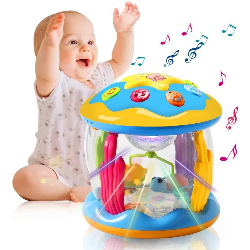 Random 1pc Kids Hand Drum Lighting Multi-functional Projection