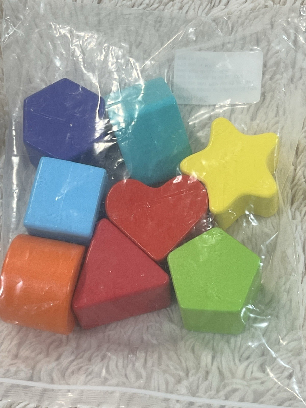 Montessori Wooden Shape Sorter Cube – 8 Rattling Shapes Sensory Educational Toy