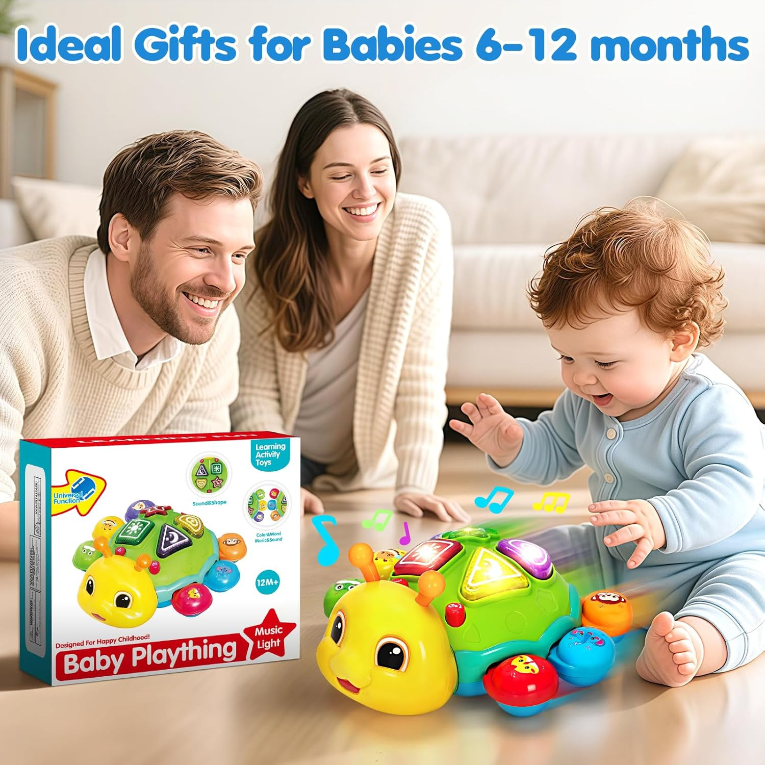 Baby Crawling Toys for 6-12 Months, Musical Toys for Infants 7 8 9 10 11 Months,