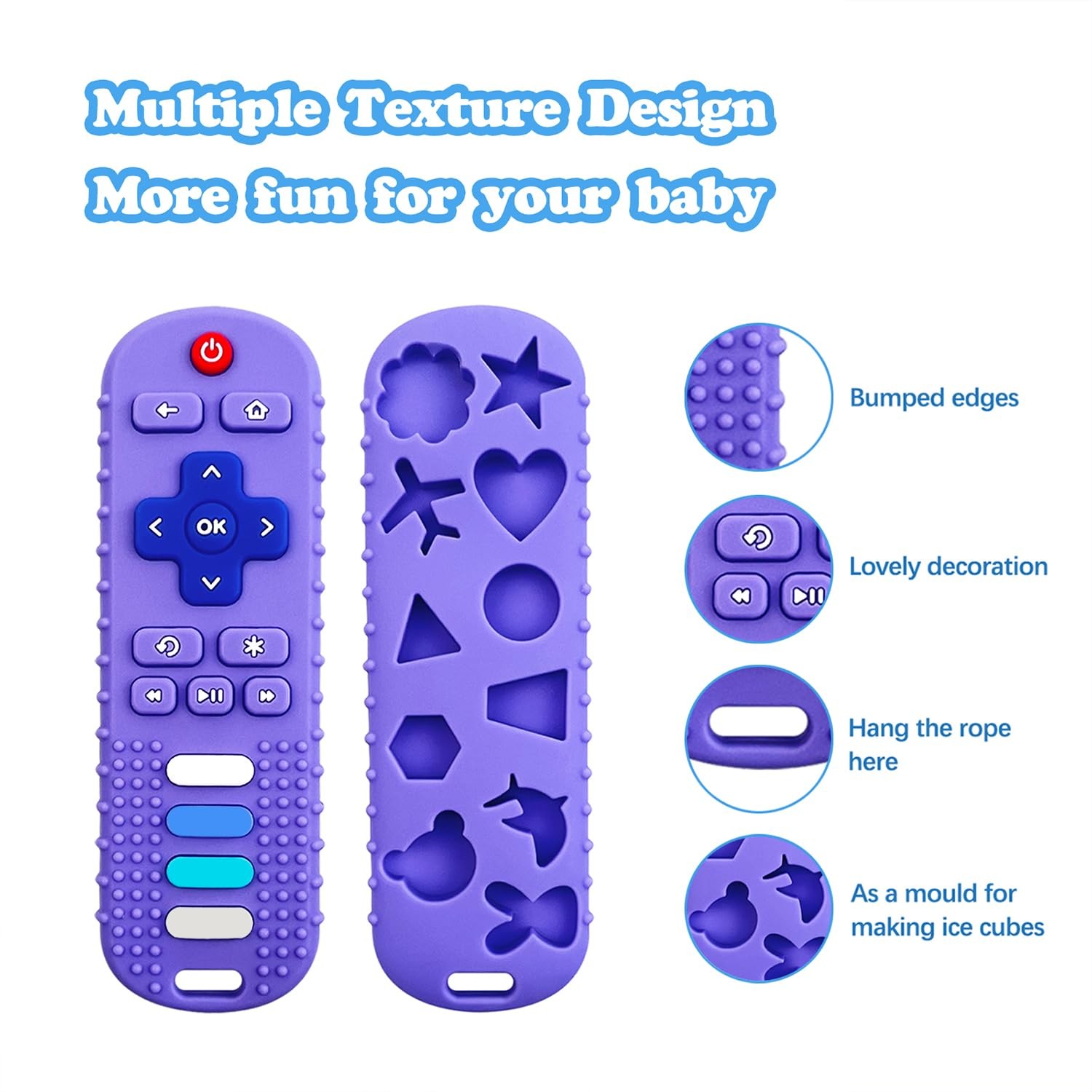 ROBBEAR Baby Teething Toys, Food Grade Silicone Teether for 1 pack, Pink RC