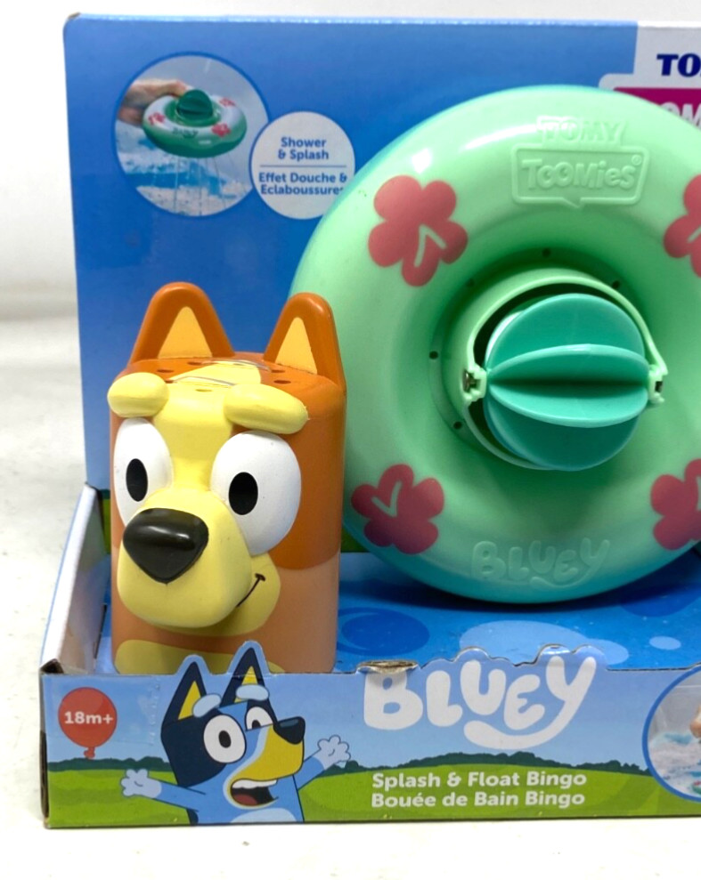 TOMY Toomies Bluey Splash and Float Bingo – Bath Toy Pour and Spin 18 months +