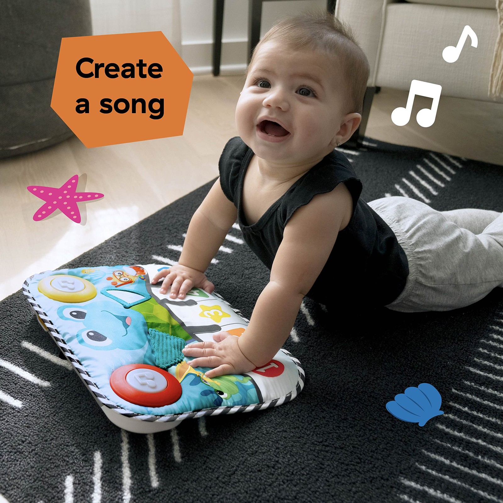 Baby Einstein Ocean Explorers Neptune’s Kick & Explore Musical Medium, Blue