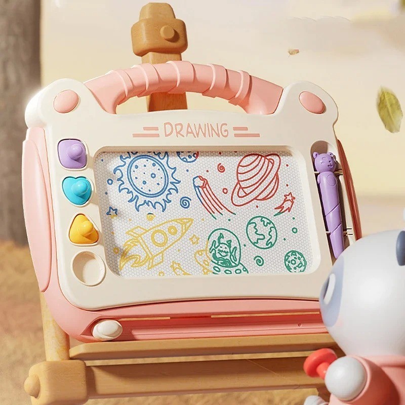 Kids Magnetic Drawing Board Cartoon Writing Pad Montessori Toy Erasable