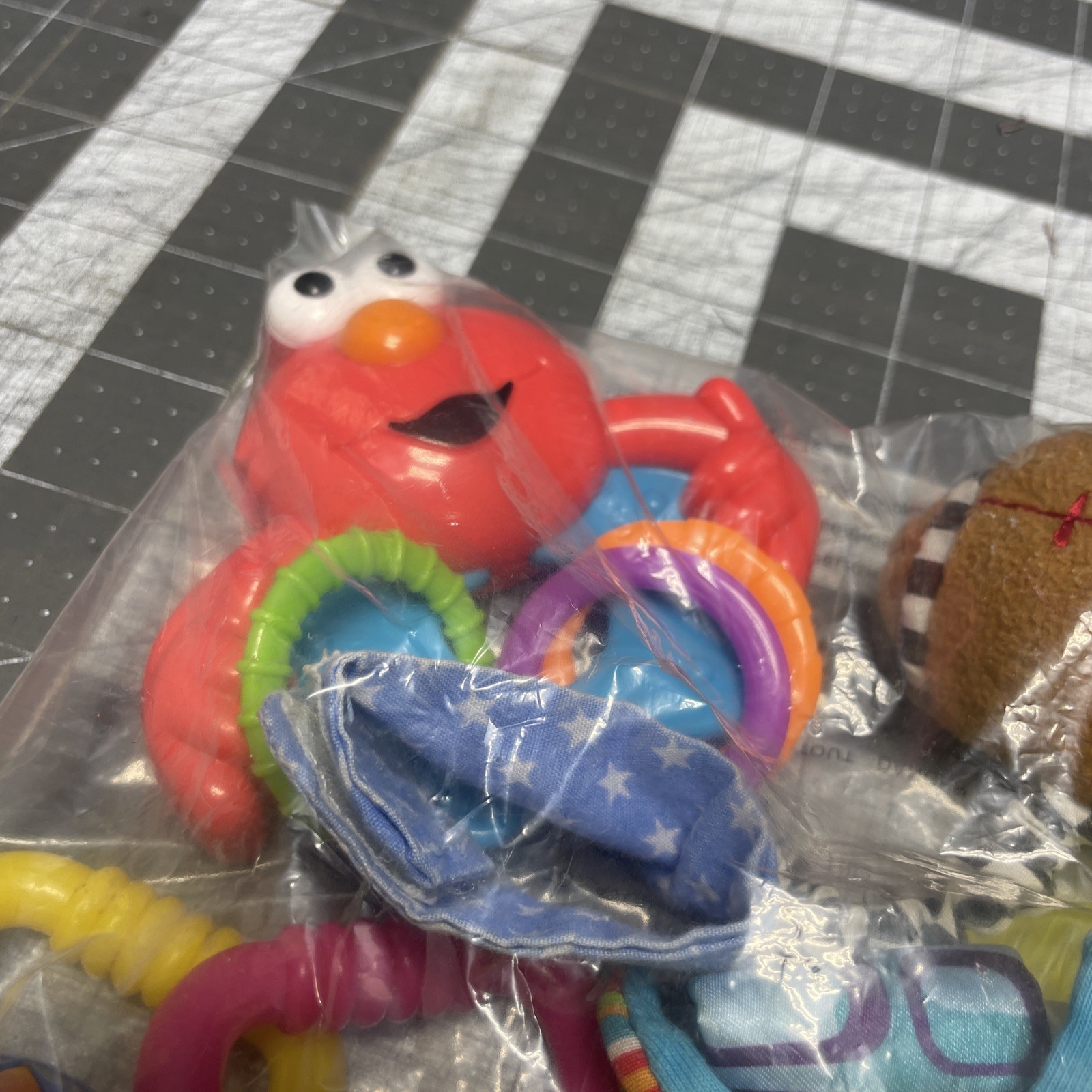 Lot of Sesame Street’s Elmo Teether Random Rattle Baby Activity Toys