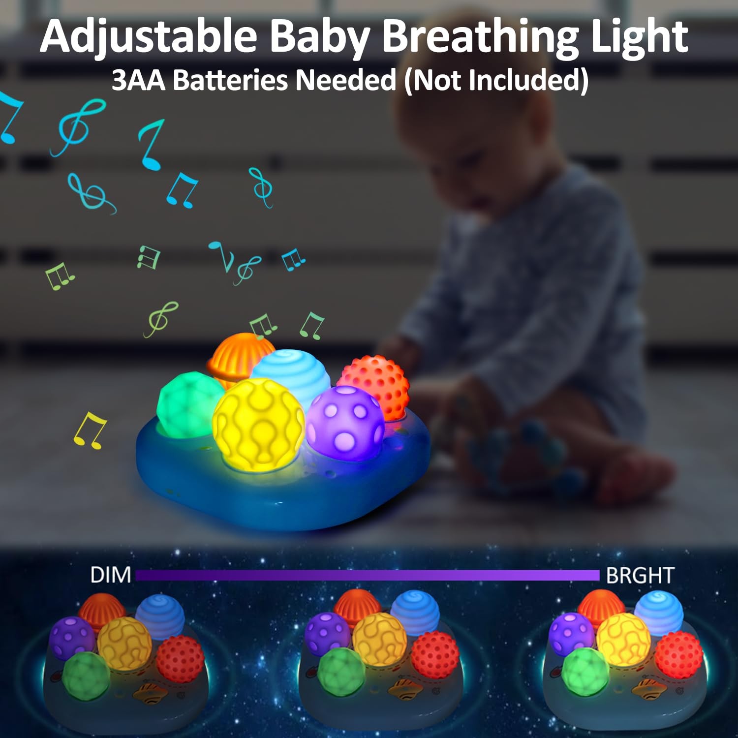 Baby Toys 6-12 Months, Interactive Bright Color Textured Multi Sensory Balls …