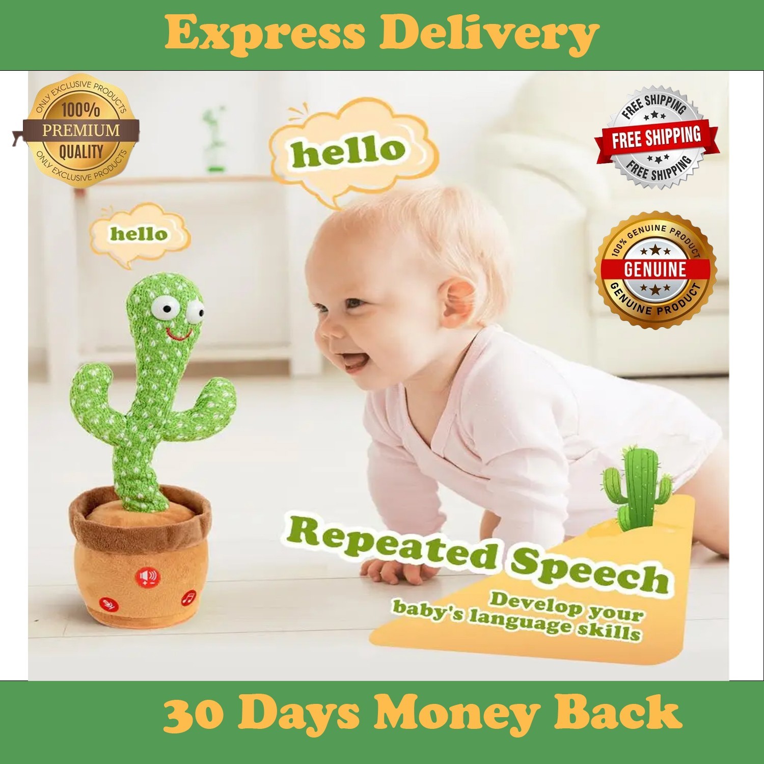 New Interactive Dancing Cactus Toys For Kids Baby Toddler Boys And Girls Fun