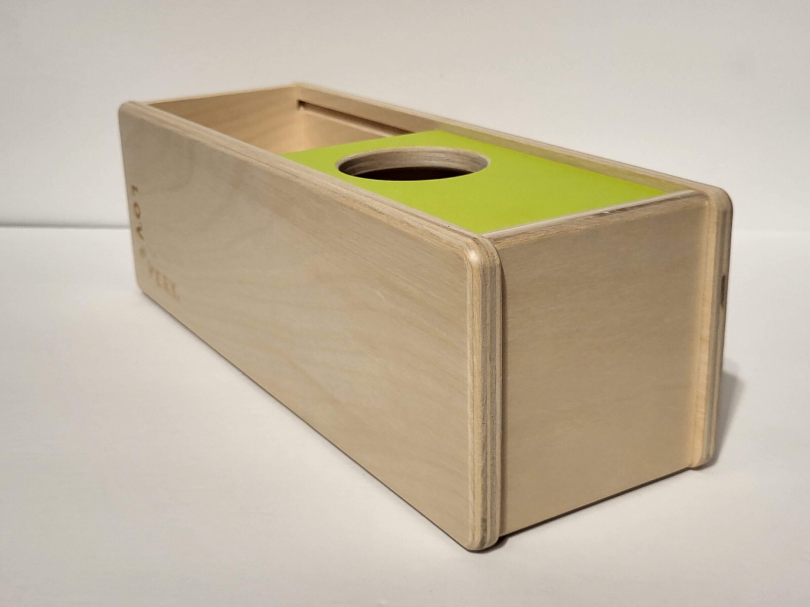 Wooden Sliding Top Box LOVEVERY 4 Balls Included 11-12 Months The Thinker Play