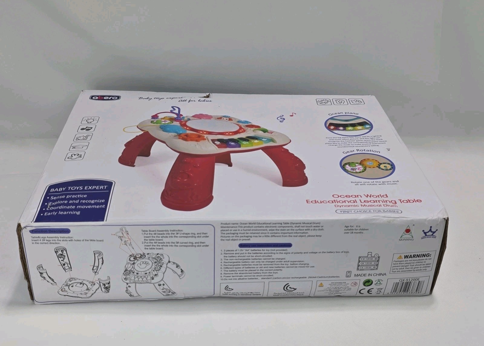 Ocean World Educational Learning Sound Table Children/Toddlers 18 months and up