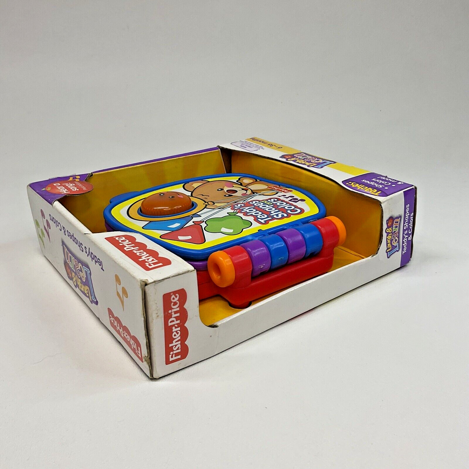 2008 Fisher Price Laugh & Learn Teddy’s Shapes Colors Plastic Brand NEW Book…