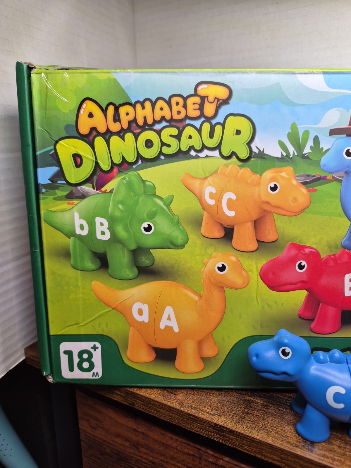 26PCS Dinosaur Alphabet Learning Toys for 18M+, Montessori Educational Complete