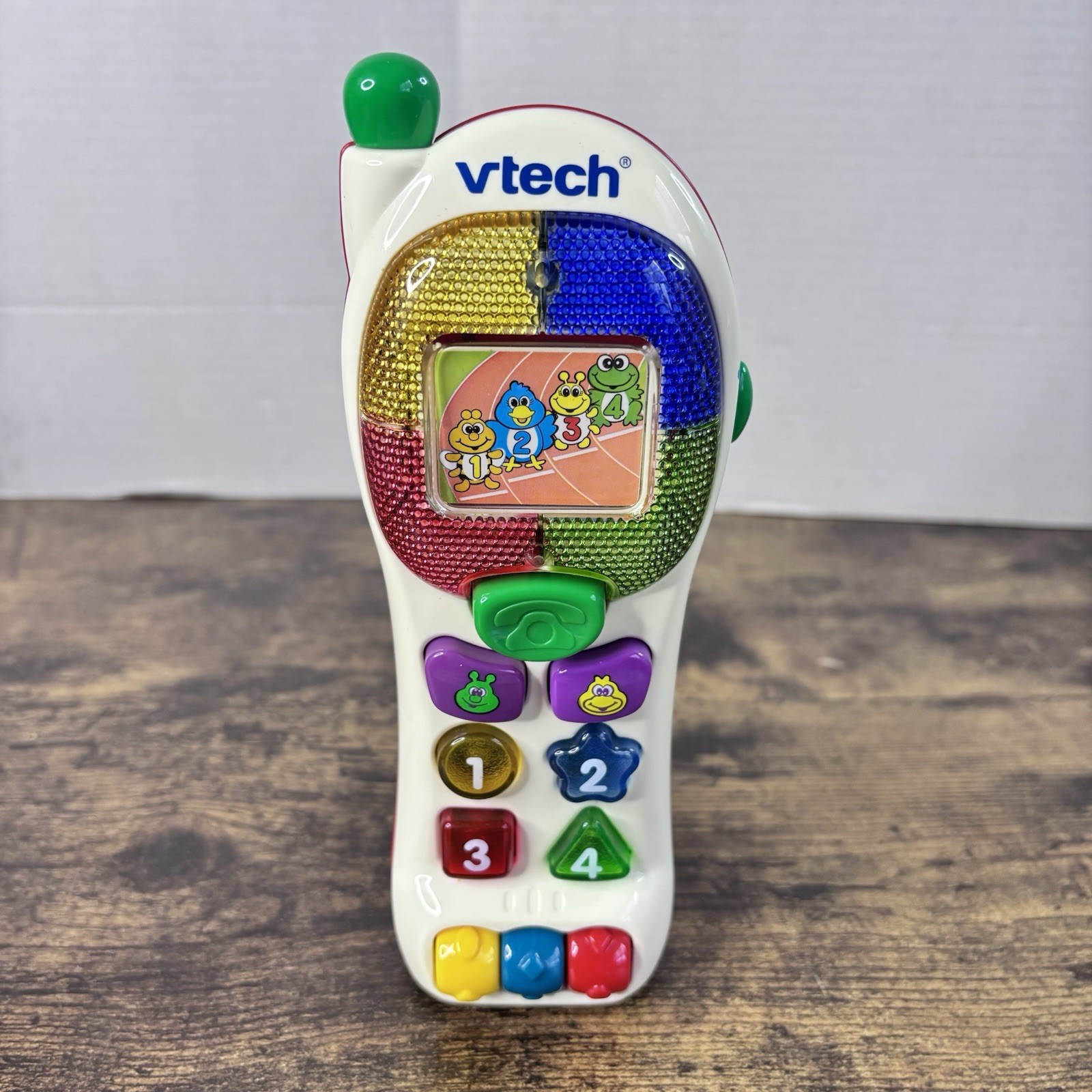 Vintage 2002 VTech Bright Lights Phone Baby Toddler Learning Toy Rare English