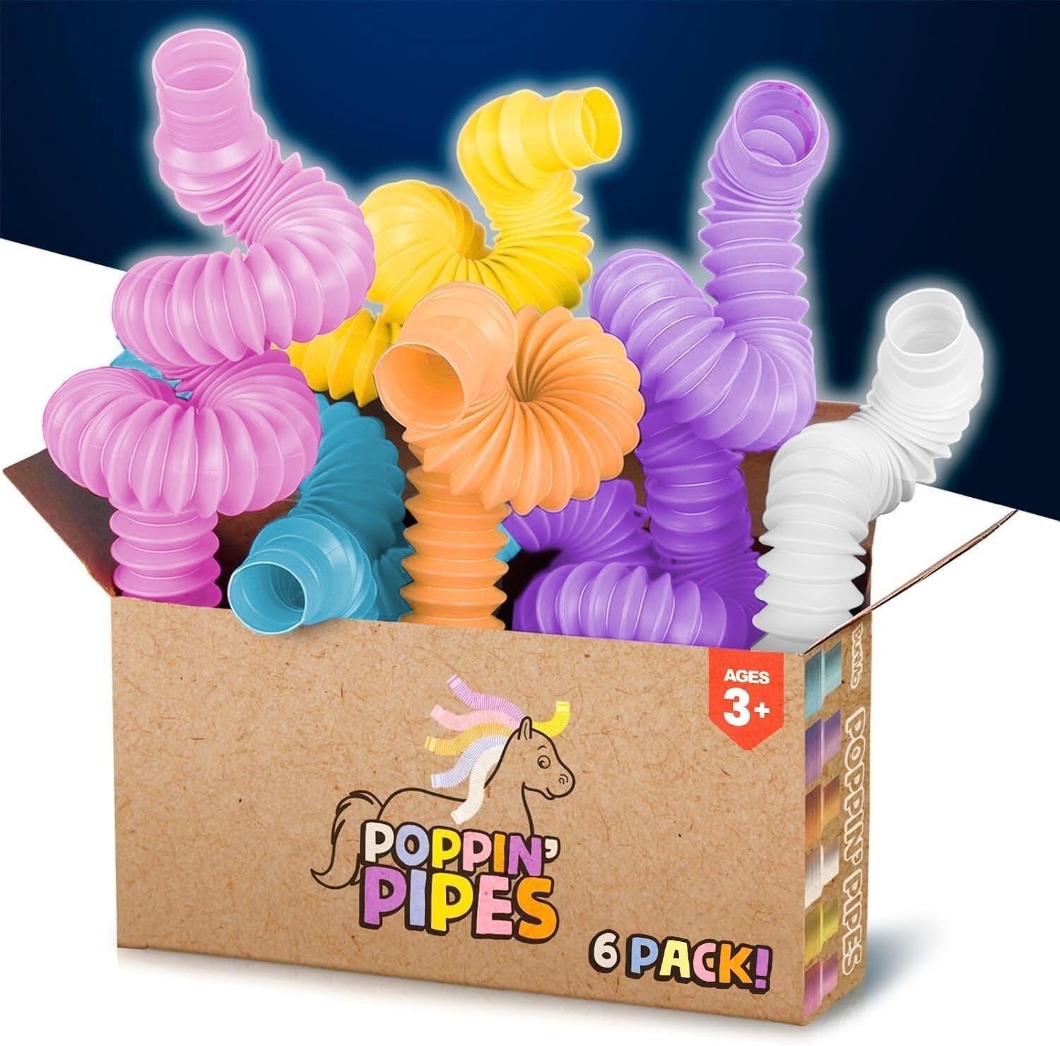 Fun and Safe Pop Tubes – Sensory Learning Toys for Toddlers 3+, Gift-Ready