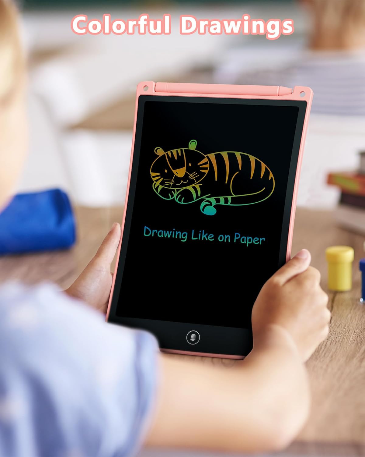 3 Pack Kids 8.5″ LCD Writing Tablet Erasable Doodle Board Blue Pink SkyBlue