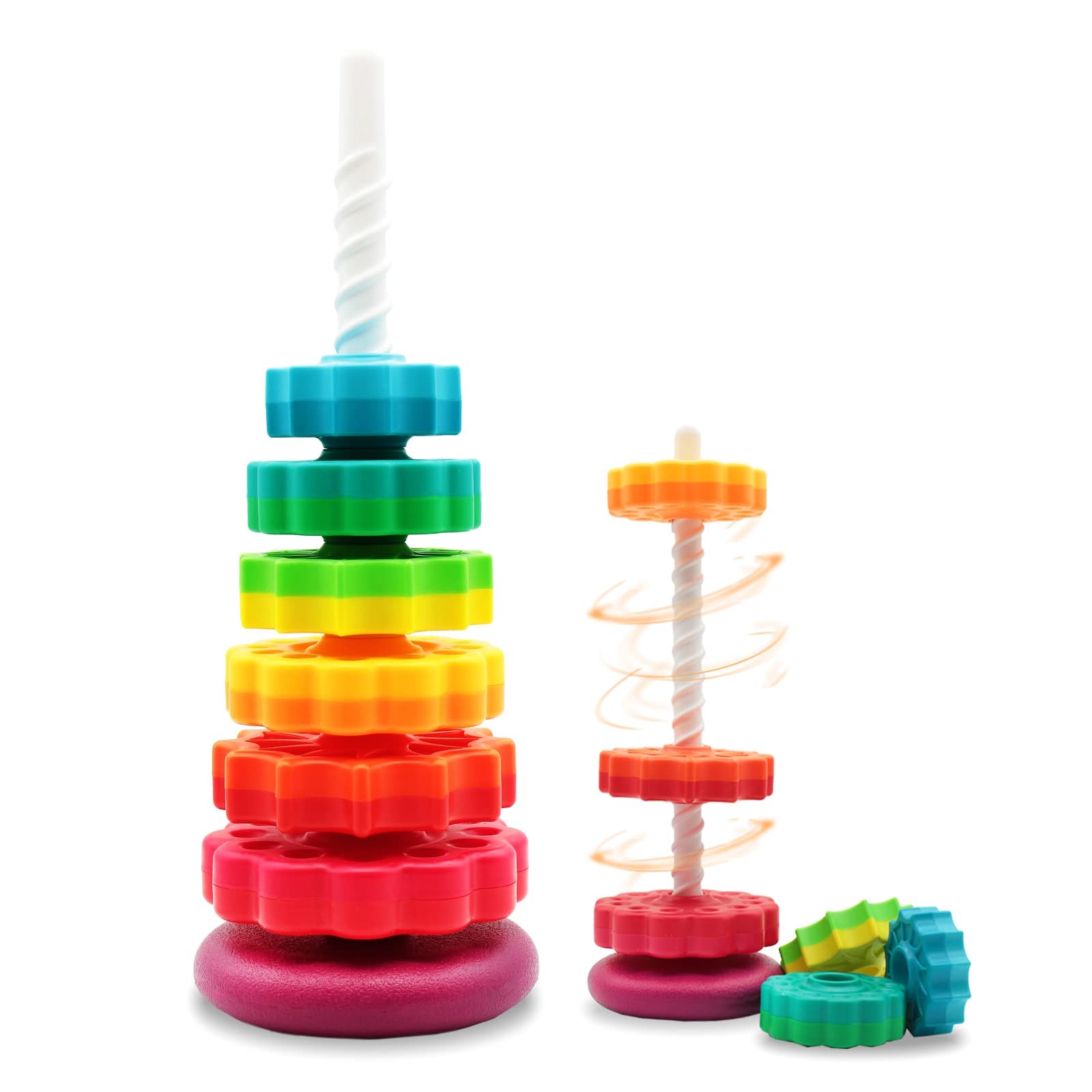 LBAIBB (1 PCS Spinning Stacking Toys,Spin Toy ABS Plastic and Color Rainbow D…