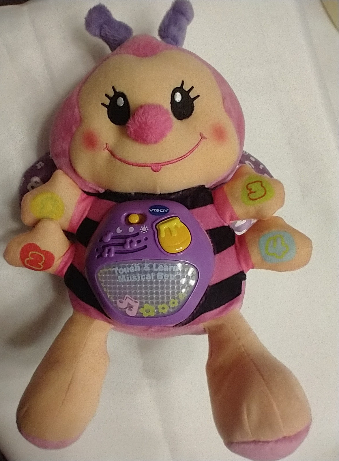 Vtech Touch And Learn Musical Pink Bumble Bee Baby Toy Light Up Tested/Works