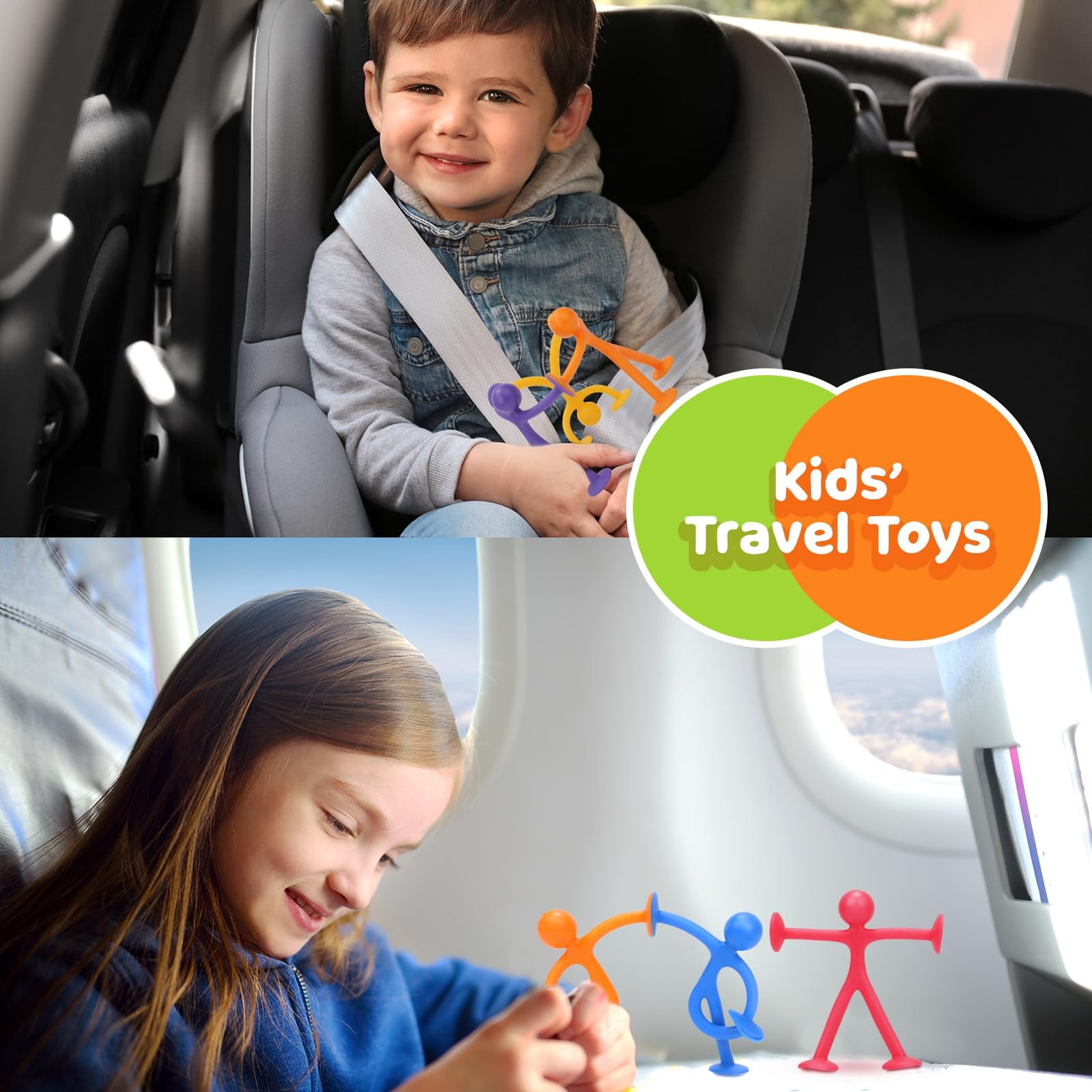 Richtim Kids Humanoid Suction Sensory Toys: 24 Pack Creative Suction Toy No Hole