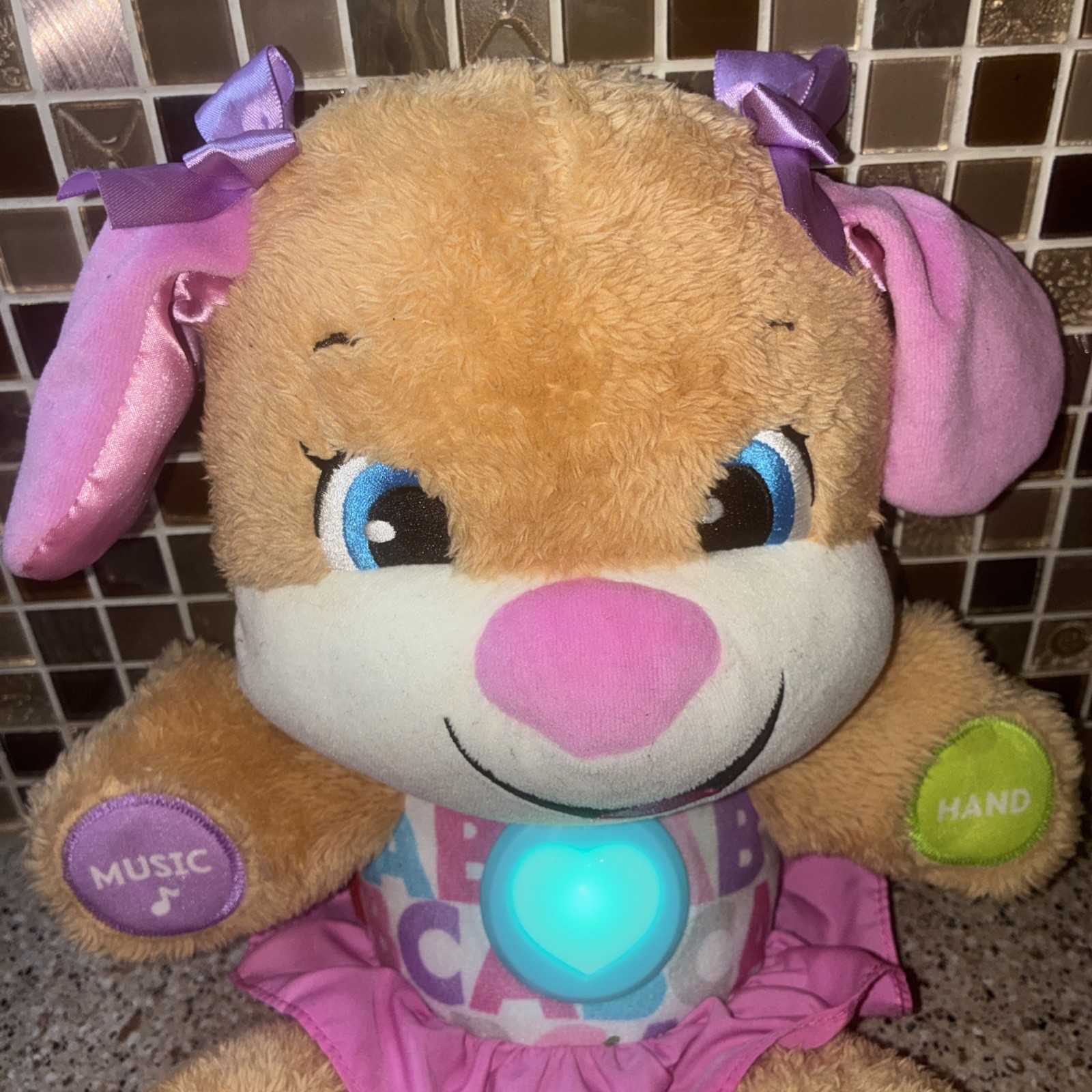 Fisher-Price – Laugh & Learn Smart Stages Sis Plush Toy – Brown