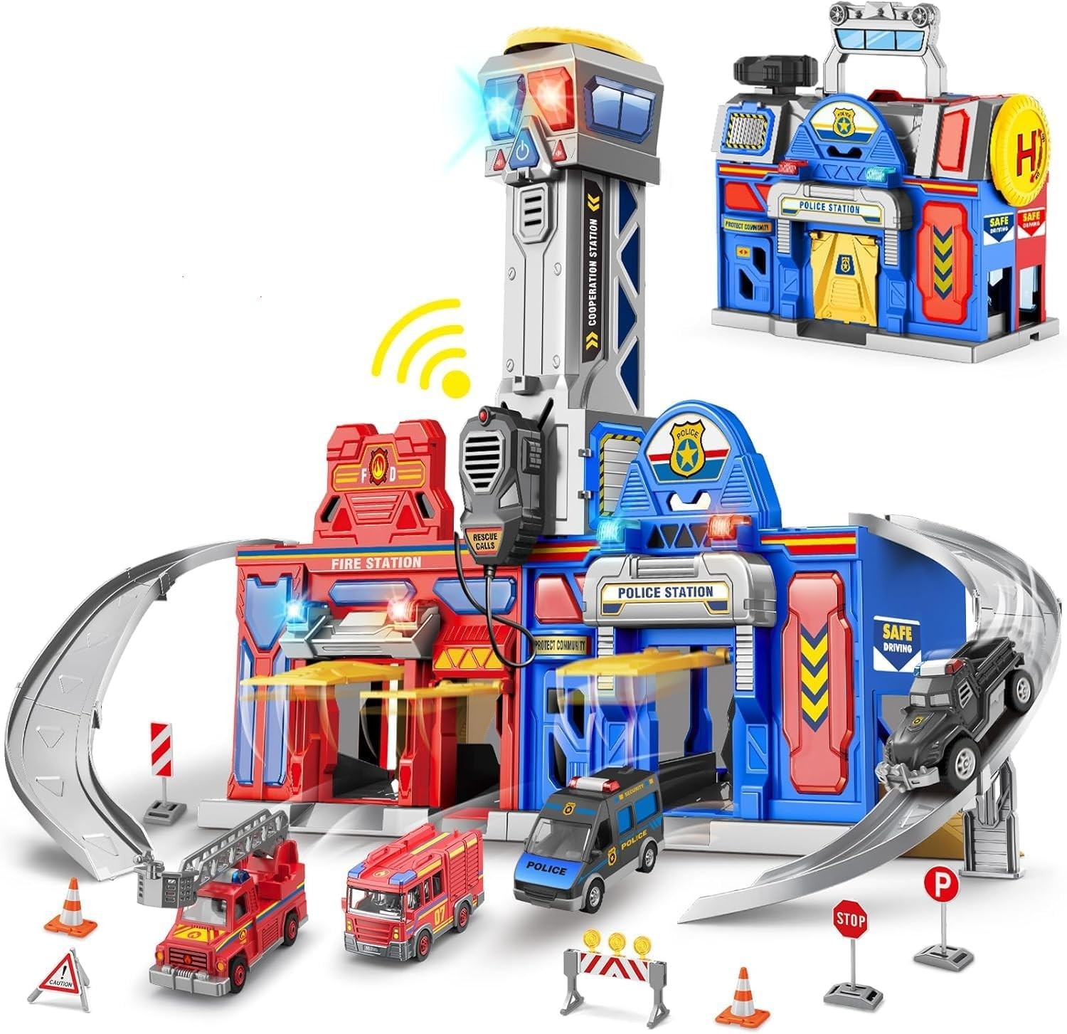 Educational City Action Toy Set with Lights and Sounds – Ages 3-8 – Portable Fun