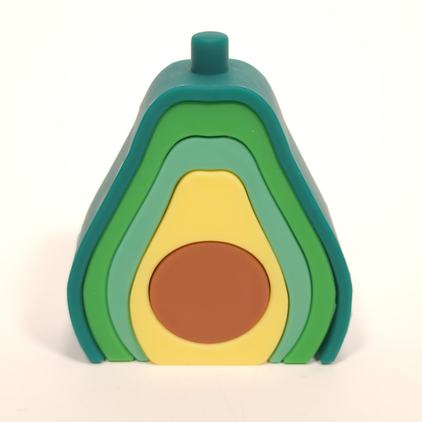 Charlie & Aria 5 Piece Food Grade Safe Silicone Avocado Stacker Toy For Ages 1+