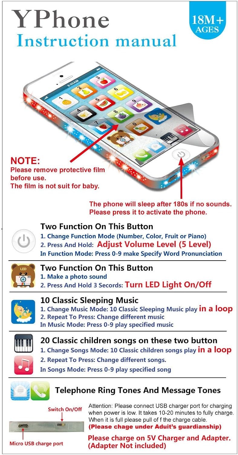 Kids Learning Toy Play Cell Phone