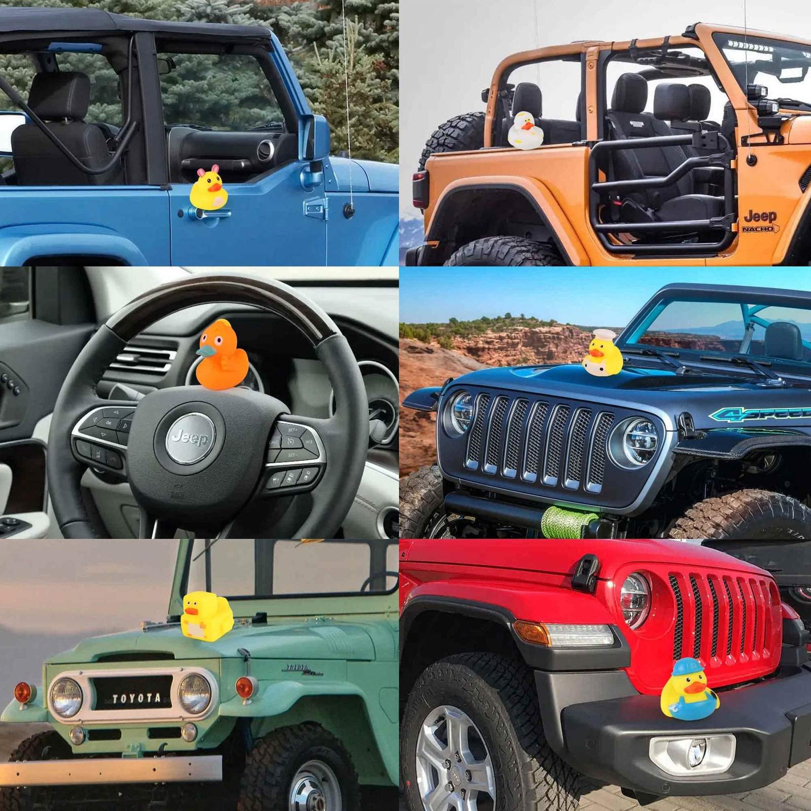Rubber Ducks in Bulk,Assortment Duckies for Jeep Ducking Floater Duck Bath Toys
